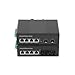 1PCS 100/1000M Industrial POE Switch 2 Optical + 4 Ports, Single-Mode /Dual-Fiber SC/SFP Transceiver, Non-Web Managed(4 SC-4 RJ45 1000M)