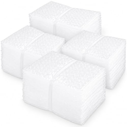 High-PQ 200PCS 4x6" Bubble Pouches,Shockproof Cushioning Protection