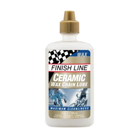 Finish Line Ceramic WAX Bicycle Chain Lube, 4-Ounce Drip Squeeze Bottle Cover