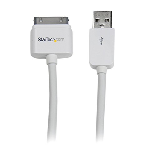 StarTech.com USB2ADC3M 3 m (10 ft) Long Apple 30-Pin Dock Connector to USB Cable for iPhone iPod iPad with Stepped Connector