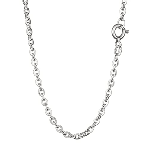 Collier ancre en argent 925 de haute joaillerie maille laminée plate NKlaus 5379