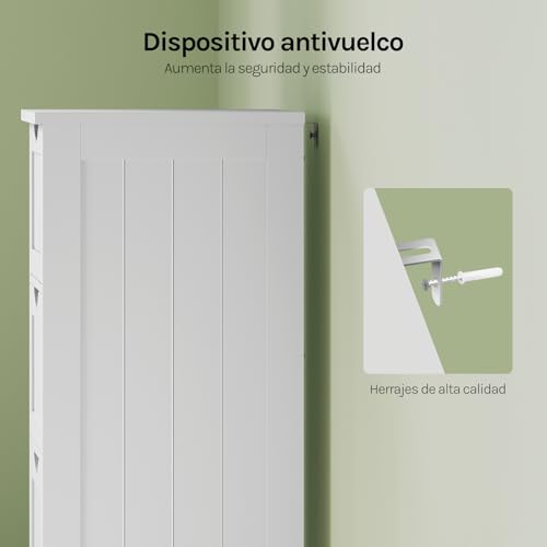 Miniatura 7 de Woltu Armario De Baño, Mueble Auxiliar Baño, Con 4 Cajones, Cajonera Baño Estrecha, Para Espacios Pequeño, 30 X 30 X 82 Cm, Sala De Estar, Dormitorio, Cocina, Estilo Moderno, Blanco Bzs07ws