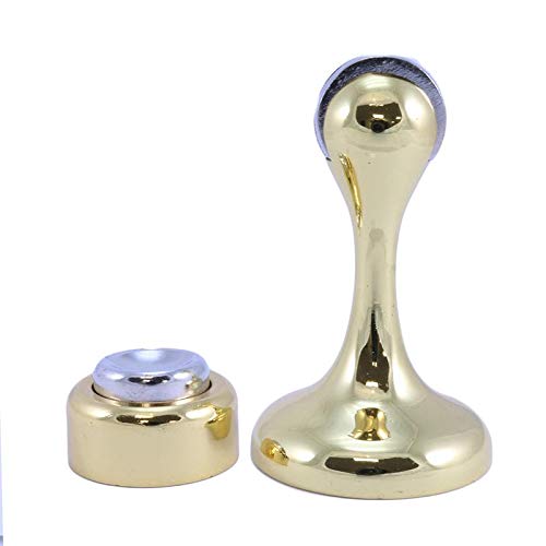 Latham's Hardware Magnetic Door Holder in Stainless Steel - Heavy Duty Door Catch Polished Brass Finish - Option 1