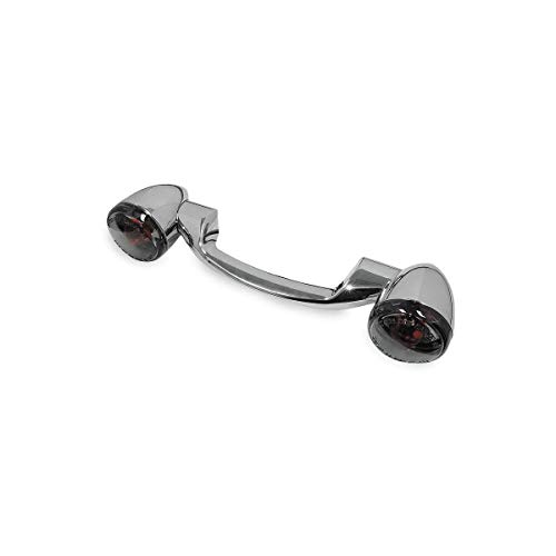 Biker's Choice Rear Turn Signal Bar (Smoke Lens) (Chrome) Compatible with 06-08 Harley FLHX2