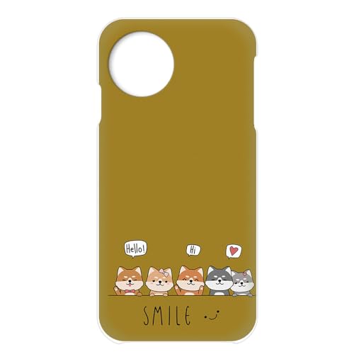 AQUOS wish4 用 SH-52E A403SH 対応 スマホケース wish4のケース けーたい スマホカバー 柴犬 豆しば smile いぬ ますたーど h210353