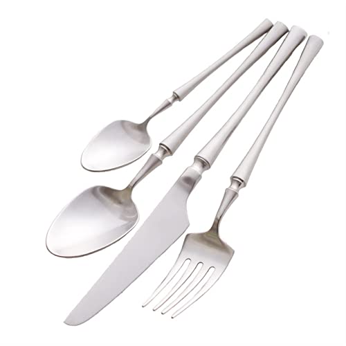 Juegos De Cubiertos Juego De Cubiertos Mate De 24 Piezas Juego De Cubiertos De Acero Inoxidable 18/10 Vajilla De Cocina Vajilla para Carne Vajilla Cuchara Tenedor Cuchillo Acero In
