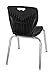 Romig Trek 36 in. Square Adjustable Classroom Table- Cherry & 4 Andy 18 in. Stack Chairs- Black