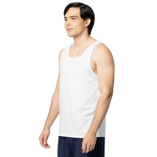 Fruit of The Loom Men's Eversoft Cotton Sleeveless T Shirts, Breathable & Moisture Wicking with Odor Control, Sizes S-4X