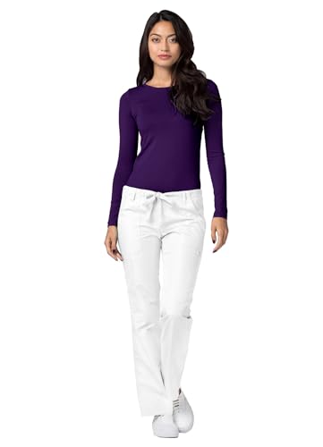Image of Adar Womens Comfort Long Sleeve T-Shirt Underscrub Tee - 2900 - Purple - XXS