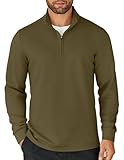 COOFANDY Men's Quarter Zip Up Pullover Lightweight Mock Neck Sweatshirt Casual Long Sleeve Polo Shirt