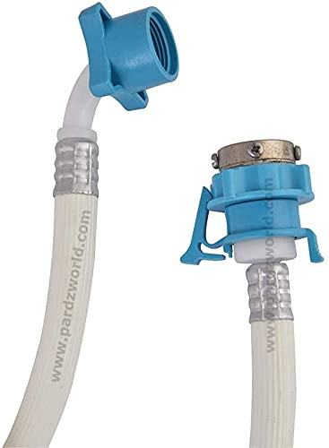 Image of PARDZWORLD 4m Extra Long Washing Machine Inlet Pipe Heavy Duty Flexible PVC Water Inflow Hose with Leak-Proof Tap Connectors for Fully Automatic Top & Front Load Washing Machines