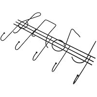 BESPORTBLE Nordic Metal Music Note Wall Coat Hook Key Holder for Entrance and Wall Mounted Storage Organizer Decorative Pants Hanger with Easy Installation