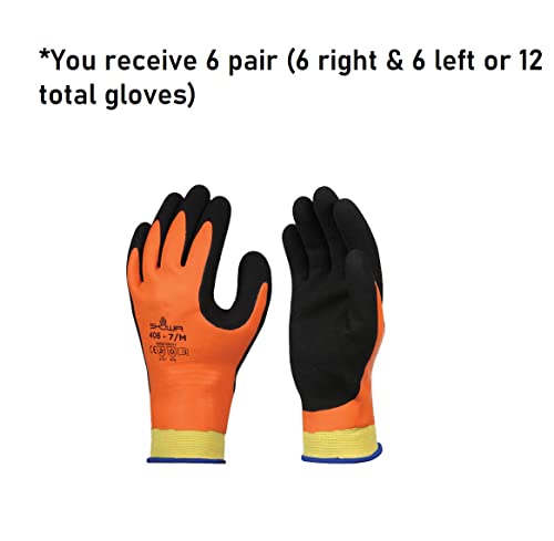 Showa 406Xl-09 406 Rubber Insulated Winter Work Glove, Latex, X-Large, Orange (Pack Of 12 Pair) #TOP4