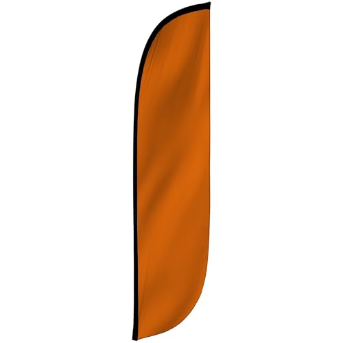 LookOurWay Feather Flag Pole Kit - 12 Feet Tall Advertising Flag Banner with Fiberglass Pole Kit and Ground Spike for Business Promotion - Solid Color Flags - Orange by LookOurWay - Image 7