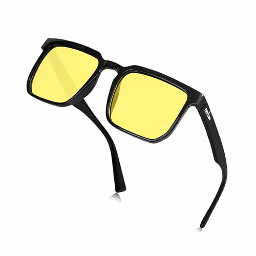 Image of Dervin UV Protected Yellow Lens Driving Polarized Sunglasses for Men & Women