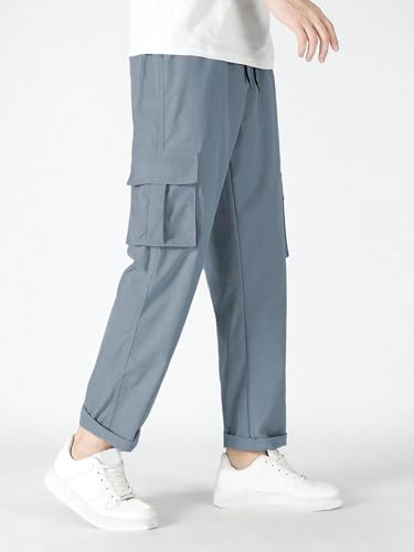 Image of TAGDO Men Flap Pocket Drawstring Waist Trousers (2030)