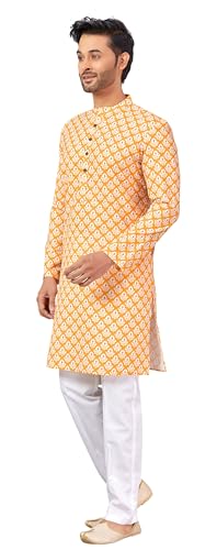 Image of Studio Shringaar Men's Cotton Relaxed Fit Straight Kurta