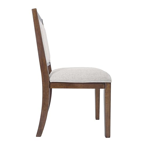 Image of HomePop Open Back Upholstered Wood Frame Dining Chairs -Neutral Textured Solid (Set of 2)
