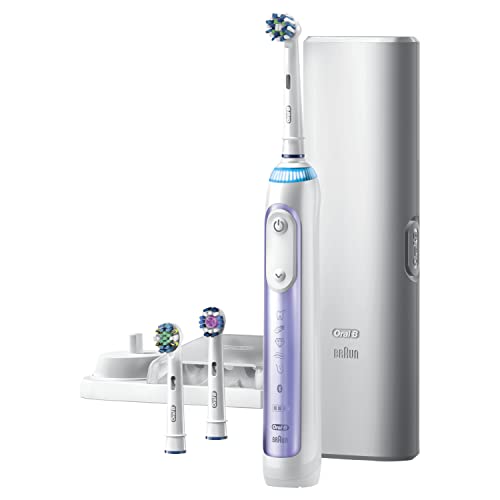 Oral-B 7500 Electric Toothbrush, Orchid Purple with 4 Brush Heads and Travel Case - Visible Pressure Sensor to Protect Gums - 5 Cleaning Modes - 2 Minute Timer - Thumbnail 2