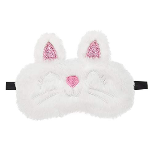 Image of Jenna Sleeping Eye Mask for Sleeping for Women Sleep Mask Blind Fold Eye Cover for Sleep Soft Plush Frog Eye Mask for Kids and Adults Eyemask Lightweight & Durable (FurCat-Gel)