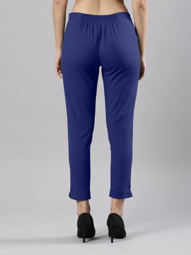 Image of Femmora Comfortable Fit Solid Straight Pant, Breathable Cotton Fabric with Side Zip Button Closure, for Women, Pack of 1