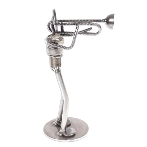 NOVICA Metallic Dance and Music Metal Sculpture, 6" Tall, 'Rustic