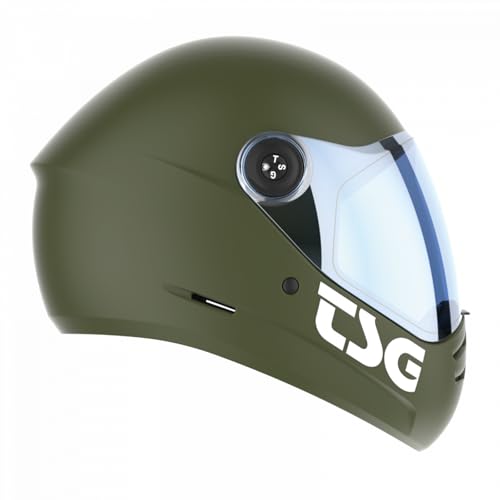 Casco Pass 2.0 color sólido con visera de TSG Protection 4