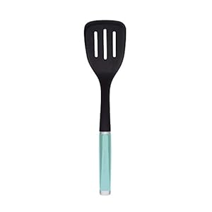 KitchenAid Classic Nylon Slotted Turner, 13.66-Inch, Aqua Sky