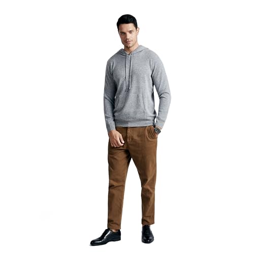 BEYOND FASHION Men's Sweater Pocket Hoodie Pullover - 100% Pure Cashmere3