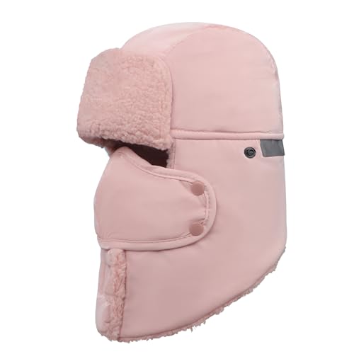 Kids Winter Waterproof Trapper Hat with Ear Flaps and Mask Snow Ski Hat2