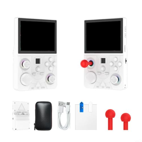 Tidgel Console di gioco portatile open source con schermo HD da 3,5 pollici, dispositivo di gioco retrò multiplayer WiFi, funzione di vibrazione (bianco)
