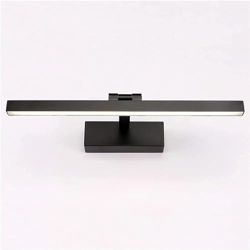 Aplique de pared LED negro para espejo de baño y tocador impermeable con luz lineal