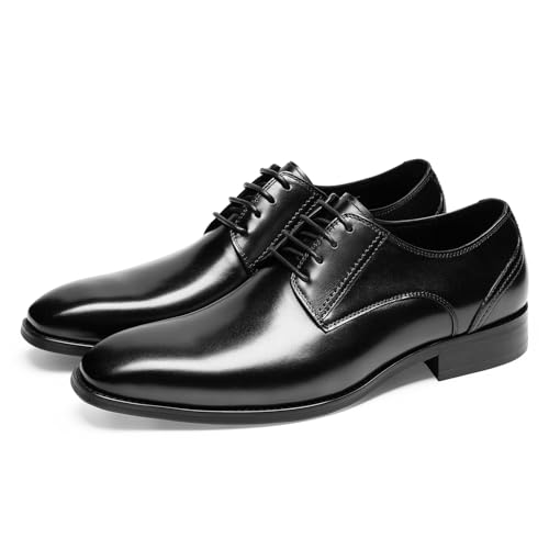 Men's Dress Shoes - Plain Toe Derby in Genuine Leather | Classic Dress Shoes for Business & Formal Wear2