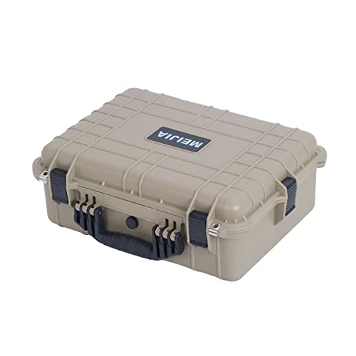 Image of MEIJIA All Weather IP67 Waterproof Hard Camera Case,Hard Protective Case,Hard Case with Customizable Foam,Fit Use of Drones,Camera,Equipments,Pistols(Desert Tan,19.78x15.77x7.41inches)