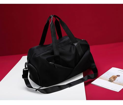 Personalized Waterproof Gym Team Sports Bag Custom Travel Duffle Bag With Logo/Name/Photo (Black)4