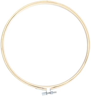 IMIKEYA Embroidery Hoop Bamboo Circle Cross Stitch Ring Frame 40cm for DIY Hand Sewing Traditional Manual Craft Tool