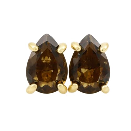 Boucles d'oreilles quartz fumé en argent sterling 925 de haute qualité
