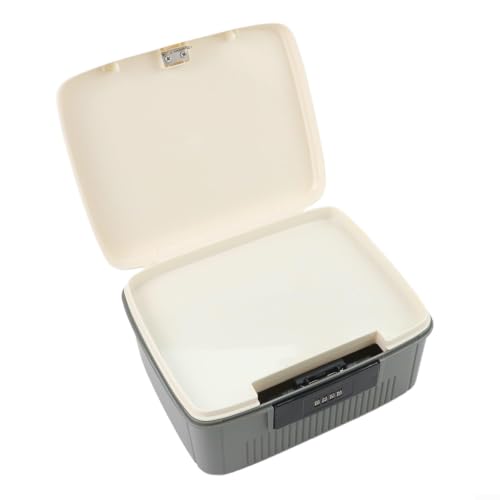 Caja de medicamentos con cerradura de 9 L con cerradura de combinación, organizador seguro de almacenamiento de medicamentos para el hogar, oficina, escuela, contenedor de plástico para botiquín de