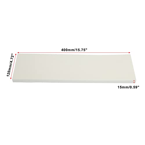 X AUTOHAUX 400x120x15mm 2pcs Car Garage Wall Guard Door Bumper Protector White, 15.75"x4.72"x0.59" - Image 3