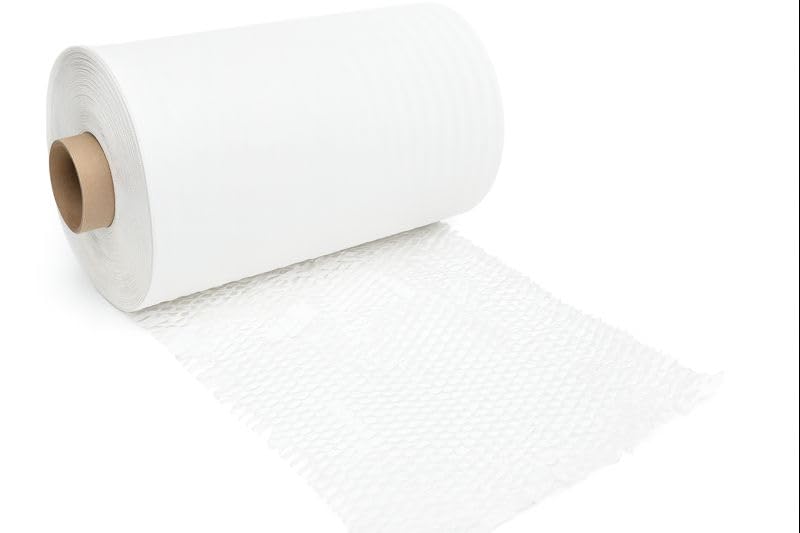 Image of Honeycomb Paper Wrap for Packing | Shock-Absorbent Expandable Kraft Cushion Paper for Gifts, Moving & Shipping Protection (white, 250 Meter x 10 inch Roll)