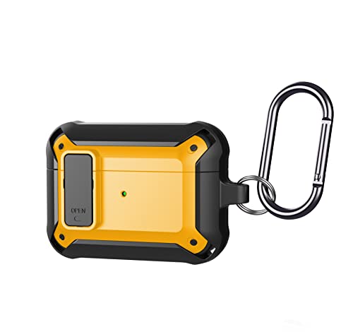 AKABEILA Custodia per AirPods Pro 2 2022 Custodia con Moschettone Pop-Up Case Cover AirPods Pro 2nd Generation Antiurto Custodia di Ricarica Frontale LED Visibile