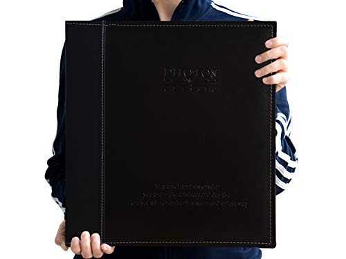 ZOVIEW Magnetic Self-Stick Page Photo Album, Family Album, Leather Cover, Hand Made DIY