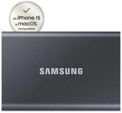 Samsung T7 Portable SSD - 1 TB - USB 3.2 Gen.2 External SSD Titanium Grey (MU-PC1T0T/WW) - View 5