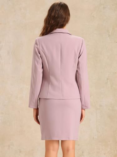 Image of Allegra K Women 2 Piece Skirt Set Suit Business Blazer and Pencil Skirt Office Work Interview Church Outfits