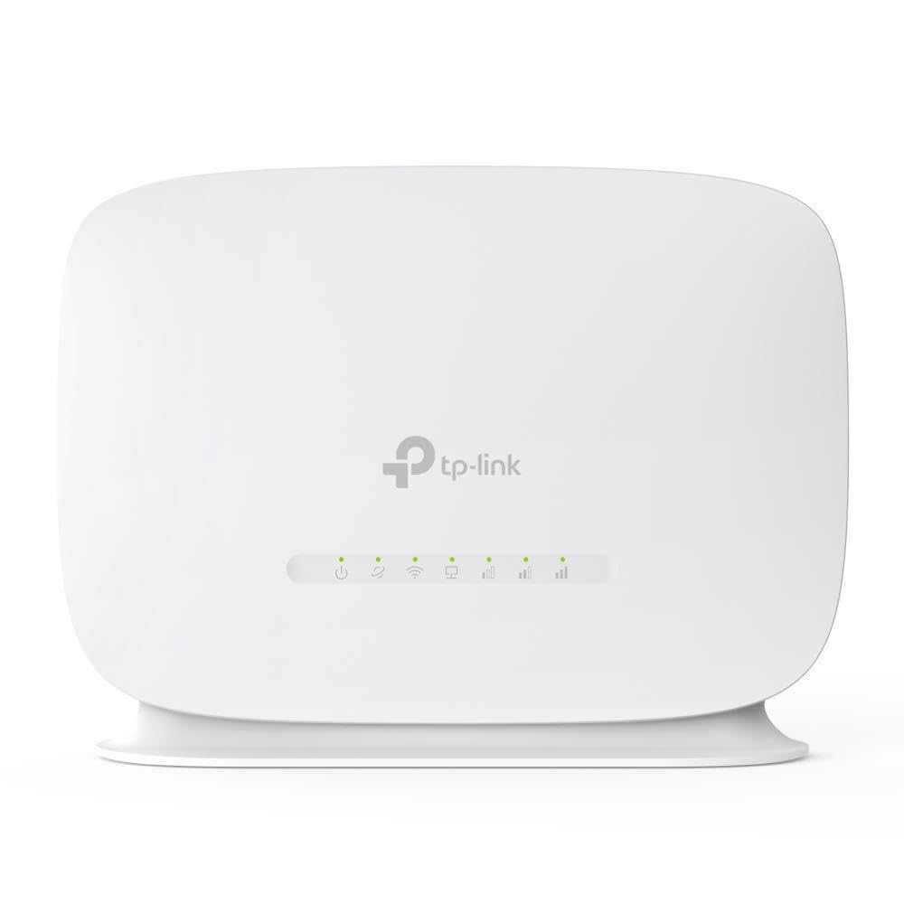 TP-Link TL-MR105 4G LTE SIM Router WiFi 4 300Mbps 2 Ports 10/100Mbps | Insert a Fiber Free Internet SIM Card Anywhere. Parental Control. Tether app. Connect 32 devices.