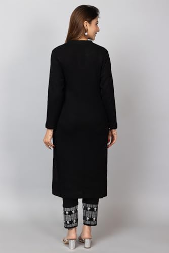Image of ColorChakra Woolen Kurta Palazzo Set for Womens Winter wear Wool Kurti Sizes M to 4XL