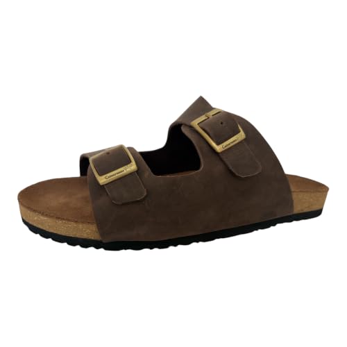 Image of Heritage - Premium Leather Two-Strap Comfort Sandal | Genuine Leather | Brown | UK 4-9 (EU 37-43)