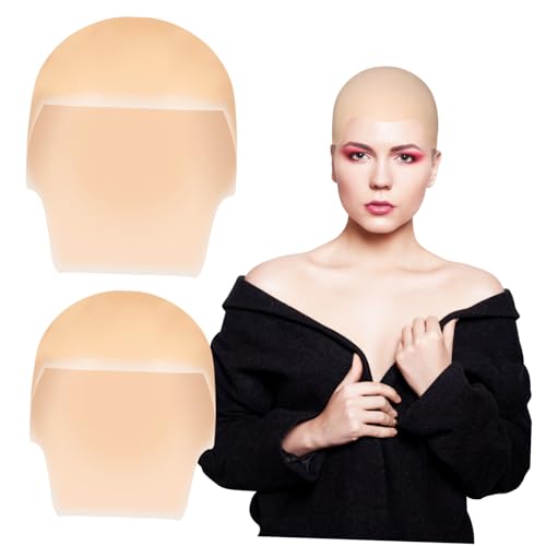 Ipetboom Bald Cap for Adults Fake Bald Head Wig Latex Makeup Size Fits All Comfortable and Durable