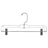 Mainetti 5131 Clear Plastic Hangers with 360 Swivel Metal Hook and Sturdy Metal Non-Slip Padded...