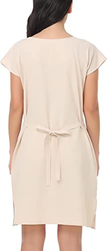 Image of YZXDORWJ Women Mexican Embroidered Dress Ruffle Collar Sleeveless